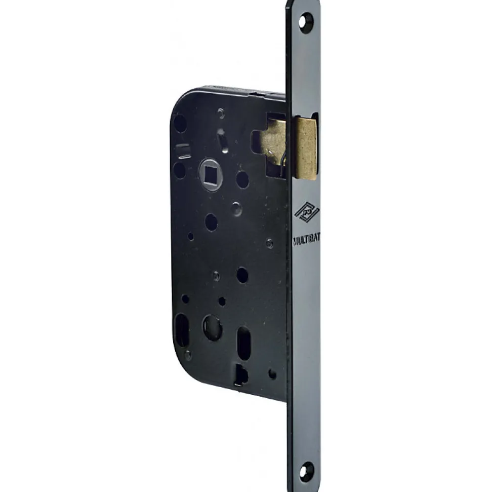 Serrure à larder MULTIBAT à pêne dormant et demi tour axe 50mm T/NO bout rond sans gâche réversible - JPM - 240000-02-1J