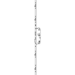 Serrure à larder SECURY 30/92 4 galets têtière de 16mm carré 8mm L 2285mm cote D 1050mm - FERCO - 6-27196-01-0-1