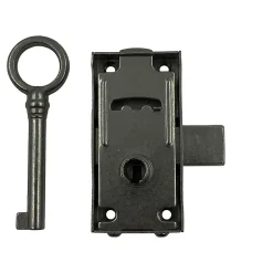 Serrure à patte axe 15 l. 30 mm x H. 50 mm x ep. 10 mm acier poli