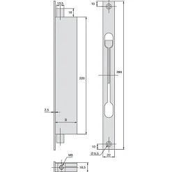 Serrure 2 points à levier 41mm Variaxe - STREMLER - 1223.41.0