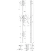 Serrure 3 points TF3 à pêne crochet et pêne dormant de coffre 45mm têtières en U 24x6mm - STREMLER - 6470.45.0B