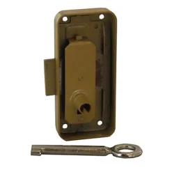 Serrure Acier verni l. 30 mm x H. 50 mm x EP. 12 mm