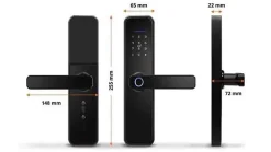 Serrure connectée locky-2 biométrique, code, badge et bluetooth