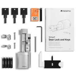 Serrure connectée Netatmo gris l.5cm x H.14,6cm x P.13,3cm