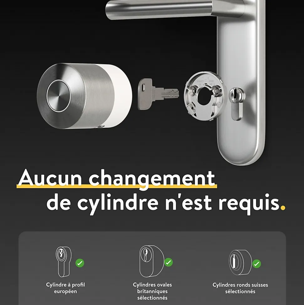 Serrure connectée Nuki Smart Lock Pro acier