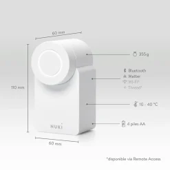 Serrure connectée Nuki Smart Lock Go blanche