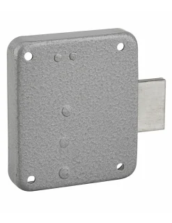 Serrure de meuble Paris pour porte d'ameublement, droite, axe 40mm, 65x70mm, gris, 1 clé - THIRARD