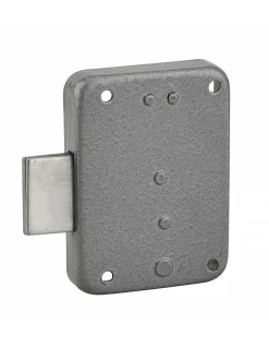 Serrure de meuble Paris pour porte d'ameublement, gauche, axe 30mm, 55x70mm, gris, 1 clé - THIRARD