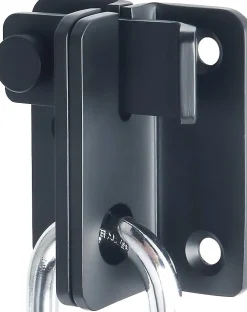 Serrure de porte coulissante, cadenas, loquet, serrure de porte, acier inoxydable, finition noir mat