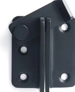 Serrure de porte coulissante, cadenas, loquet, serrure de porte, acier inoxydable, finition noir mat