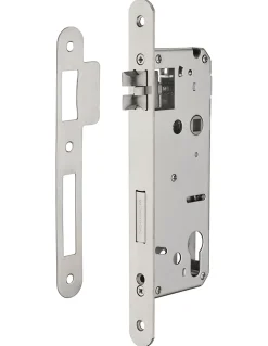 Serrure encast. Intelock trou cylindre pour poignées connectées, inox, axe50mm, entr'axes70mm, carré8, BR - INTELOCK