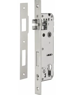 Serrure encast. Intelock trou cylindre pour poignées connectées, inox, axe30mm, entr'axes85mm, carré8, BC - INTELOCK