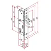 Serrure encastré GK portail coulissant axe 40mm - TIRARD - GK401202