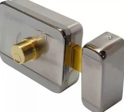 Serrure électrique motorisée 12v btc2 - double barrillet mecanique