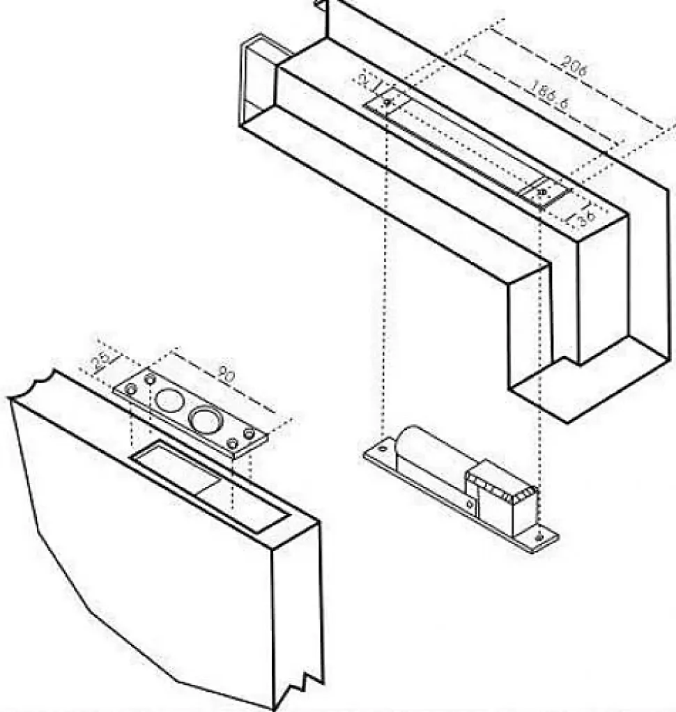 Serrure électrique temporisée à pêne piston à rupture sbt100t (nc)