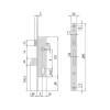 Serrure monopoint à larder profil étroit à pêne basculant et demi-tour axe 35mm - CISA - CIS4621535