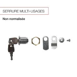 Serrure multi-usages en zamak avec écrou