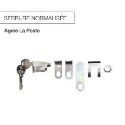 Serrure PTT normalisée boites aux lettres RENZ