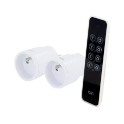 Set 2 prises avec télécommande - blanc - DiO