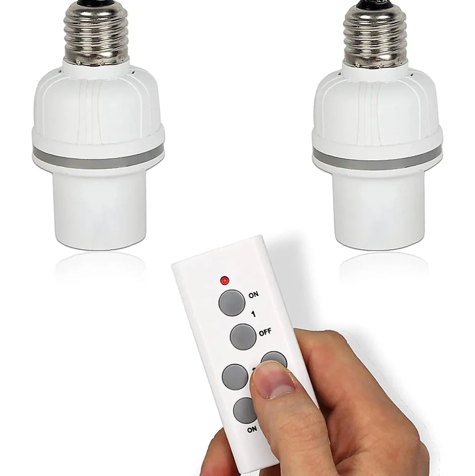 Set de 2 Douilles FISHTEC E27 + Télécommandées