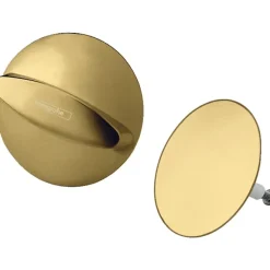 Set de finition vidage baignoire HANSGROHE Flexaplus aspect doré poli