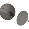 Set de finition vidage baignoire HANSGROHE Flexaplus noir chromé brossé