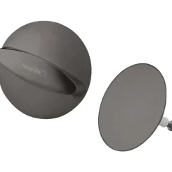 Set de finition vidage baignoire HANSGROHE Flexaplus noir chromé brossé