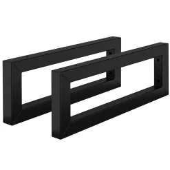 Set de 2x consoles murales support d'étagères en acier noir mat 450x150x30 mm