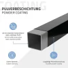 Set de 2x consoles murales support d'étagères en acier noir mat 500x150x30 mm