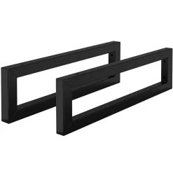 Set de 2x consoles murales support d'étagères en acier noir mat 500x150x30 mm