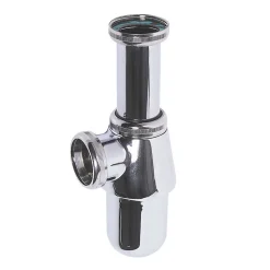 Siphon à compression chromé ø32 mm Flomasta