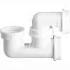 Siphon Baignoire Blanc - Marque - Modèle - Arrivée 40/49 - Sortie horizontale 40/49 - Joint américain