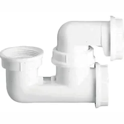 Siphon Baignoire Blanc - Marque - Modèle - Arrivée 40/49 - Sortie horizontale 40/49 - Joint américain