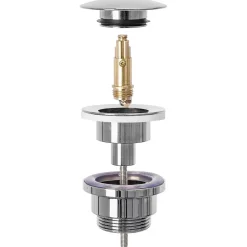 Siphon de lavabo + bonde REA Clic-Clac Chrome