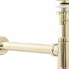 Siphon de lavabo + bonde Rea Gold