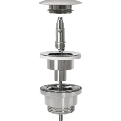 Siphon de lavabo + bonde Rea Brushed Nickel