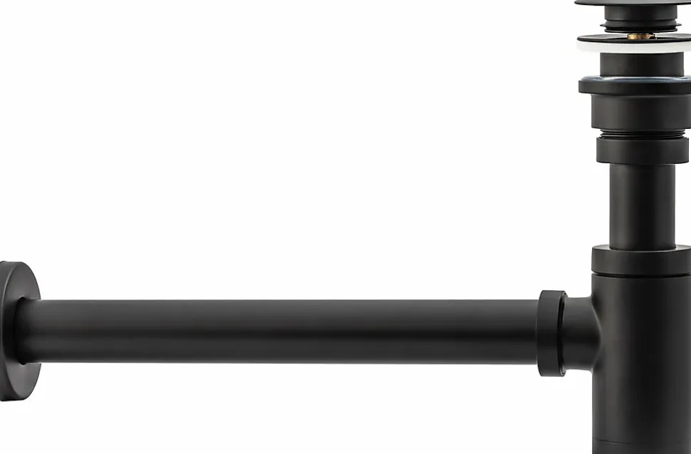 Siphon de lavabo + bonde Rea Old Black