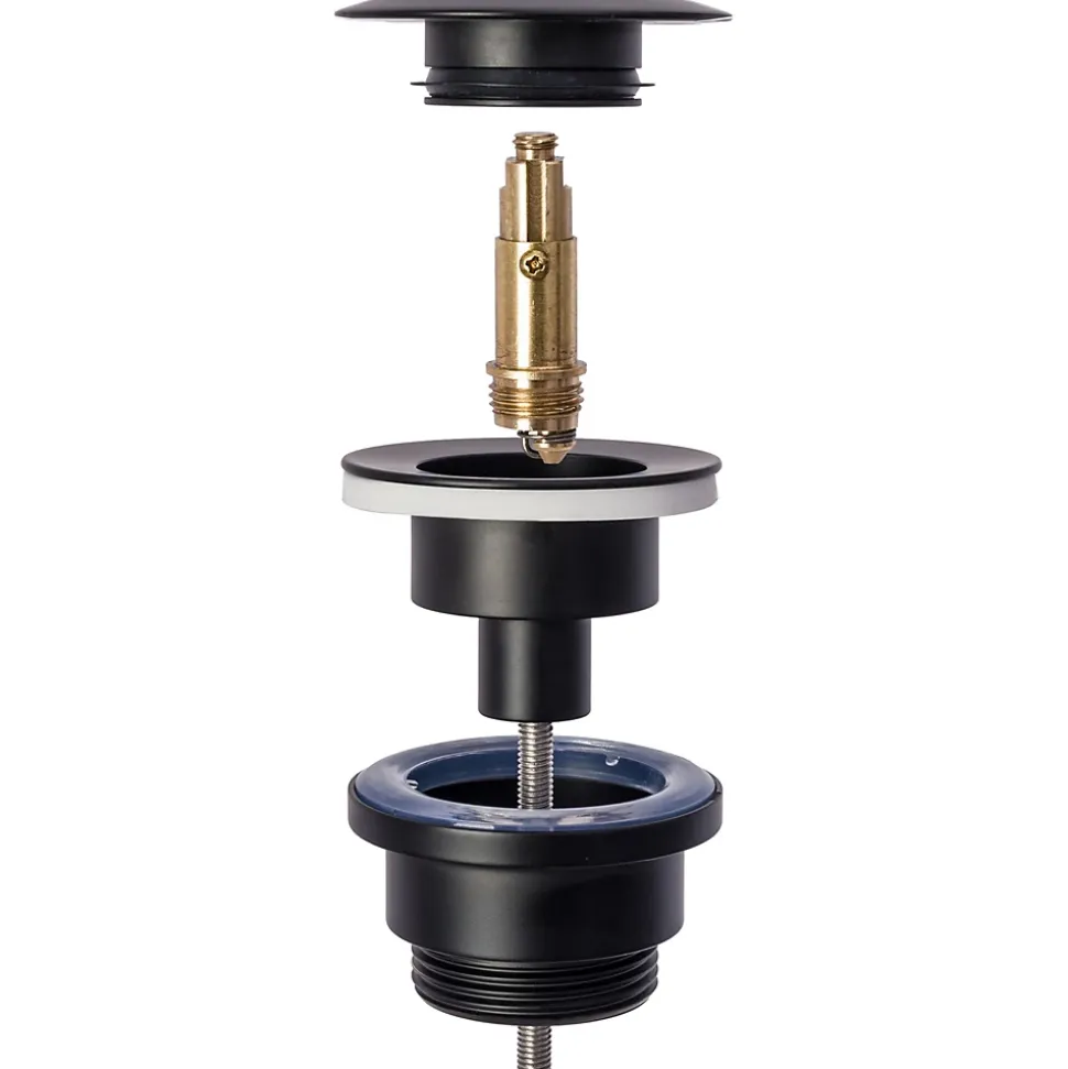 Siphon de lavabo + bonde Rea Old Black