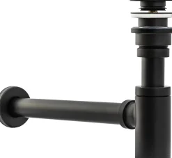 Siphon de lavabo + bonde Rea Old Black