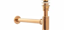 Siphon de lavabo + bonde Rea Rose Gold