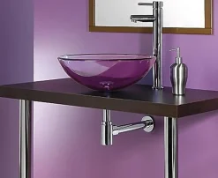 Siphon de lavabo design universel 1 1/4 x 32mm,Syphon Réglable, Anti Odeur (Chrome) LuxuryBain