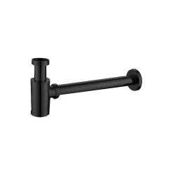 Siphon de lavabo design universel 1 1/4 x 32mm,Syphon Réglable, Anti Odeur (Noir) LuxuryBain