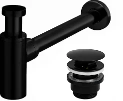 Siphon De Lavabo Universel Clic-Clac Rea Black