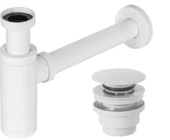 Siphon de lavabo universel REA Clic-Clac White