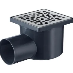 Siphon de sol à maçonner pour douche à l'italienne 10x10cm