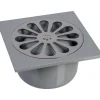 Siphon de sol PVC gris - 140 x 140 mm - Grandsire