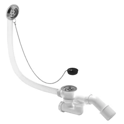 Siphon pour baignoire avec bouchon et trop-plein Wirquin