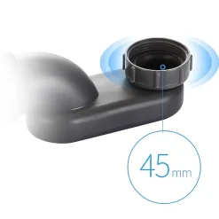 Siphon pour baignoire îlot - système d'évacuation et système anti-odeur