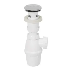 Siphon réglable blanc 32mm et bonde Wirquin