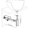 Siphon réglable Teos chromé Ø32 mm Wirquin